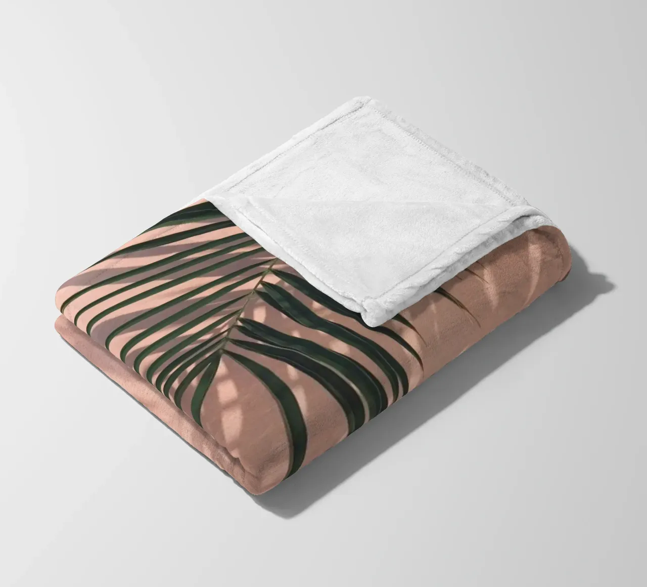Palm Shadows - Design minimalista tropicale coperta in pile da Whole©