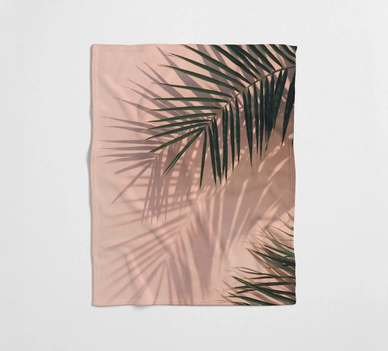 Palm Shadows - Design minimalista tropicale coperta in pile da Whole©