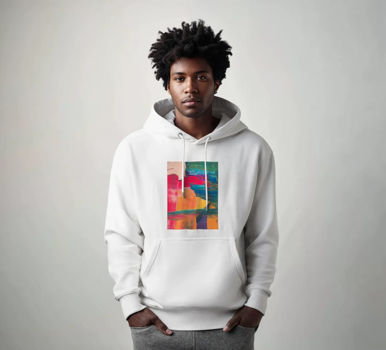 Energetic abstract composition felpa con cappuccio da LisaArtes