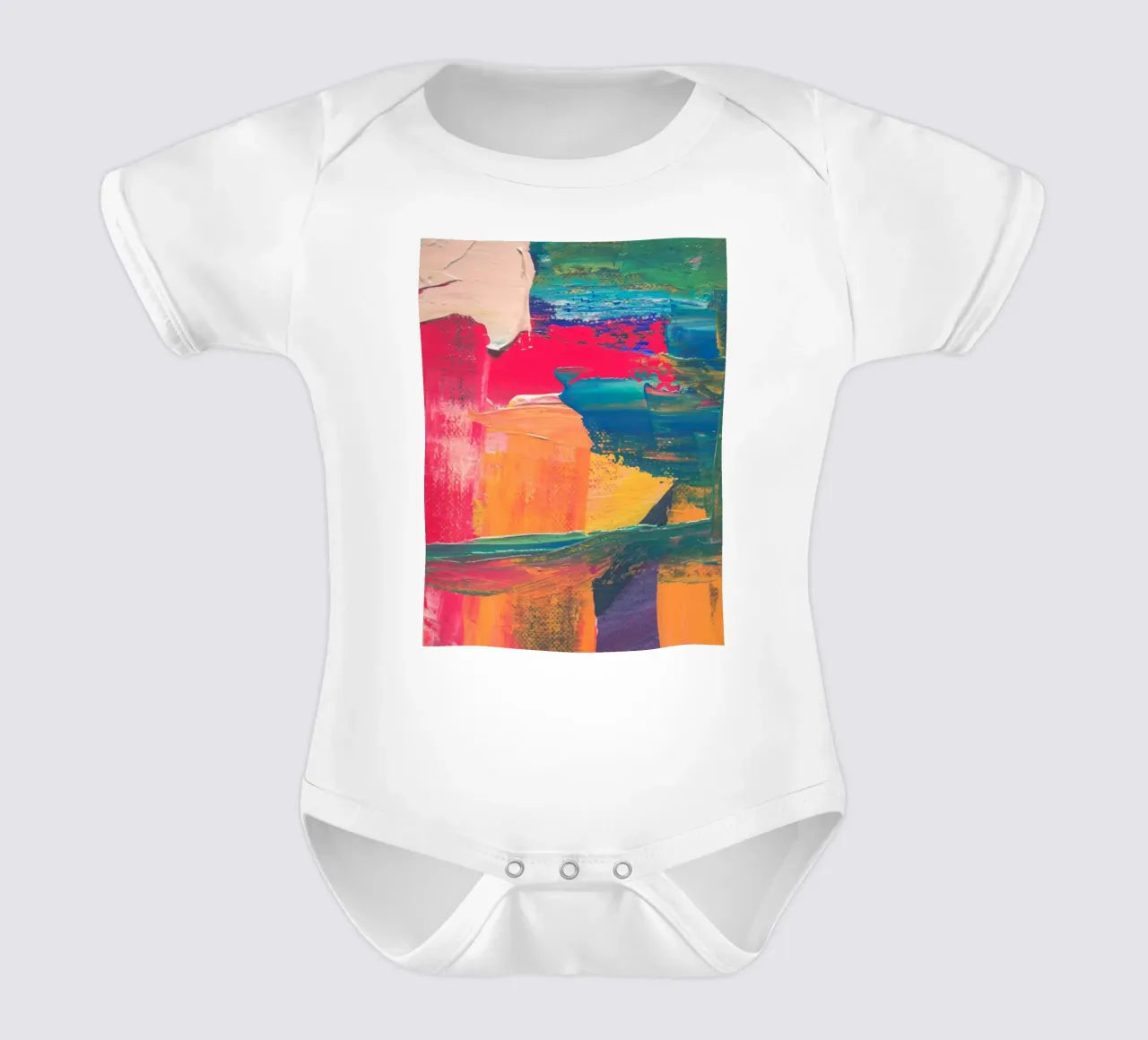 Energetic abstract composition body neonato maniche corte da LisaArtes