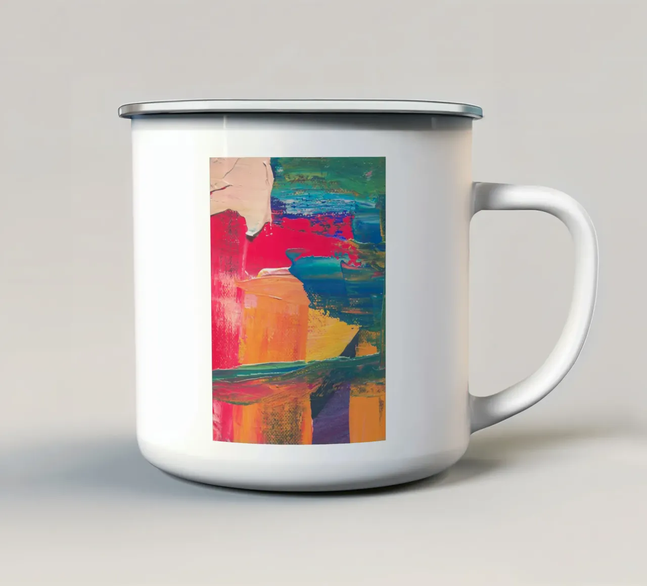 Energetic abstract composition tazza in smalto da LisaArtes