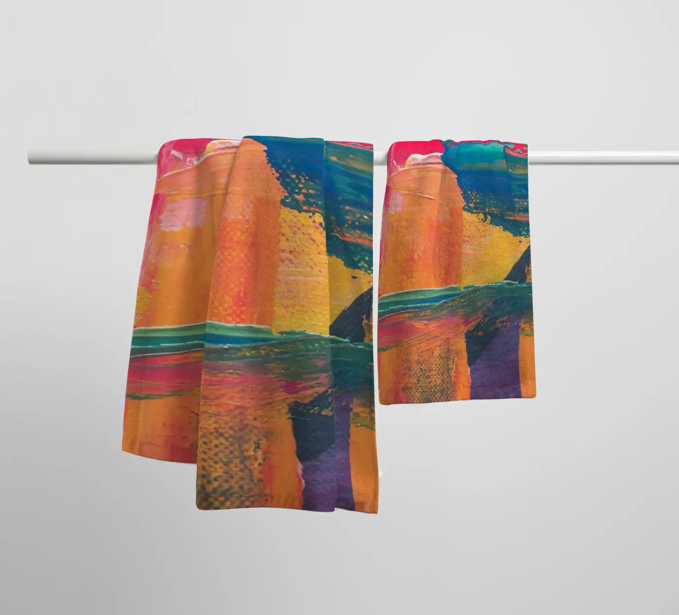 Energetic abstract composition towel by LisaArtes