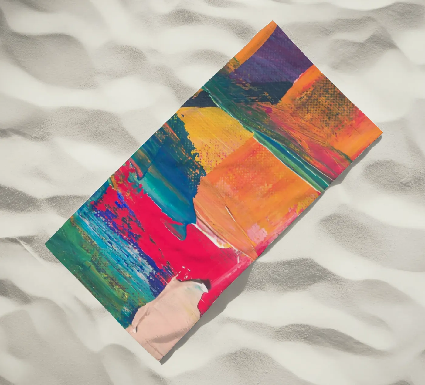 Energetic abstract composition strandhanddoek van LisaArtes