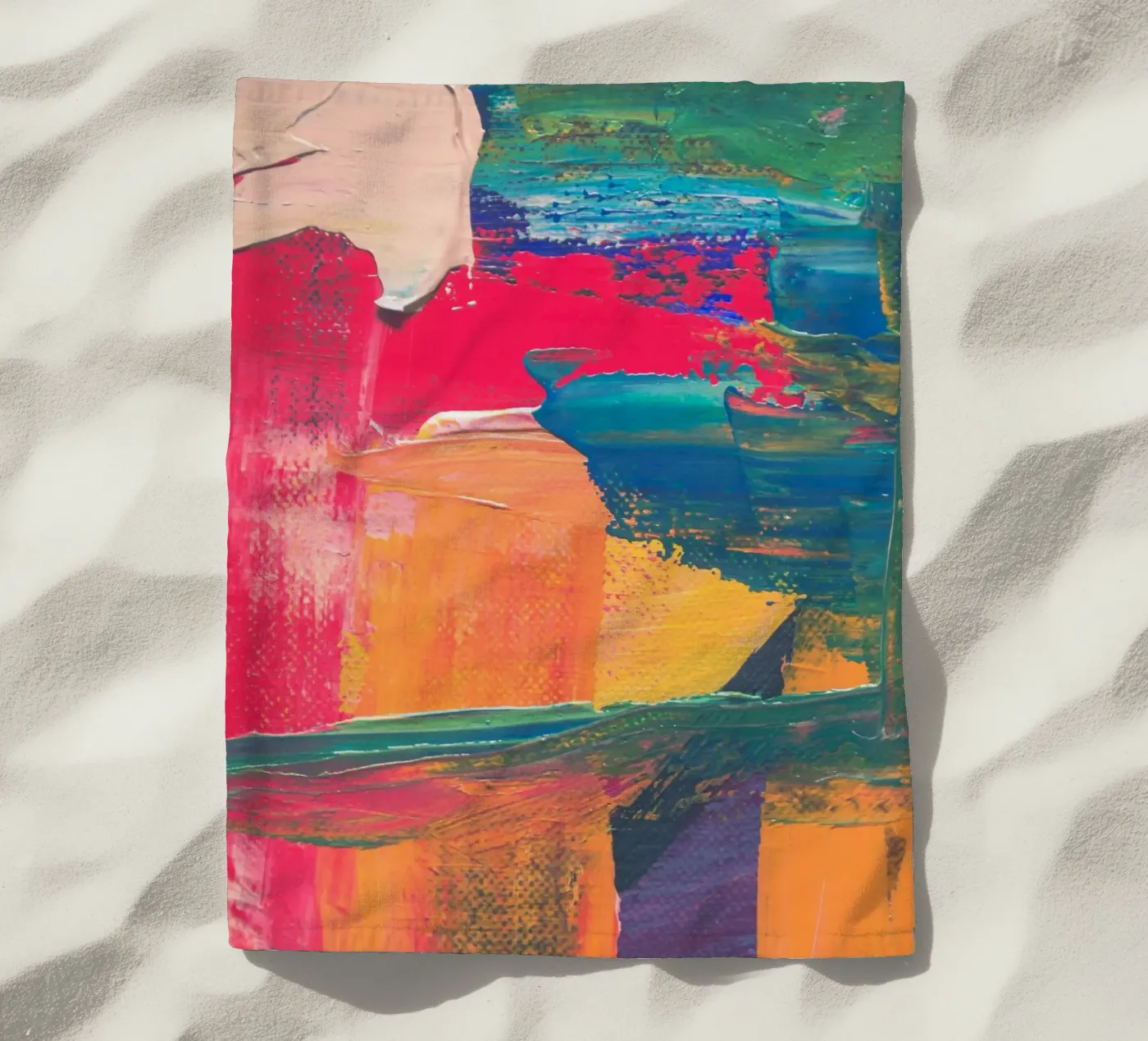Energetic abstract composition strandhanddoek van LisaArtes