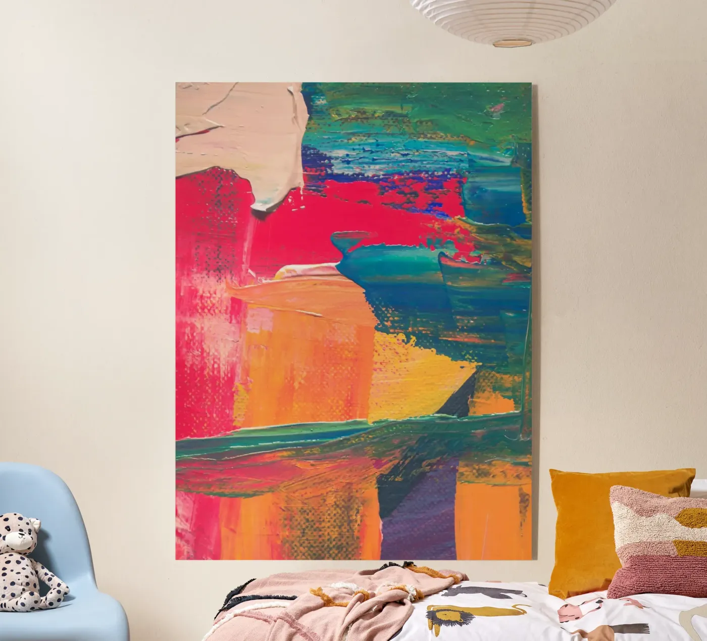 Energetic abstract composition Acryl-Glas von LisaArtes