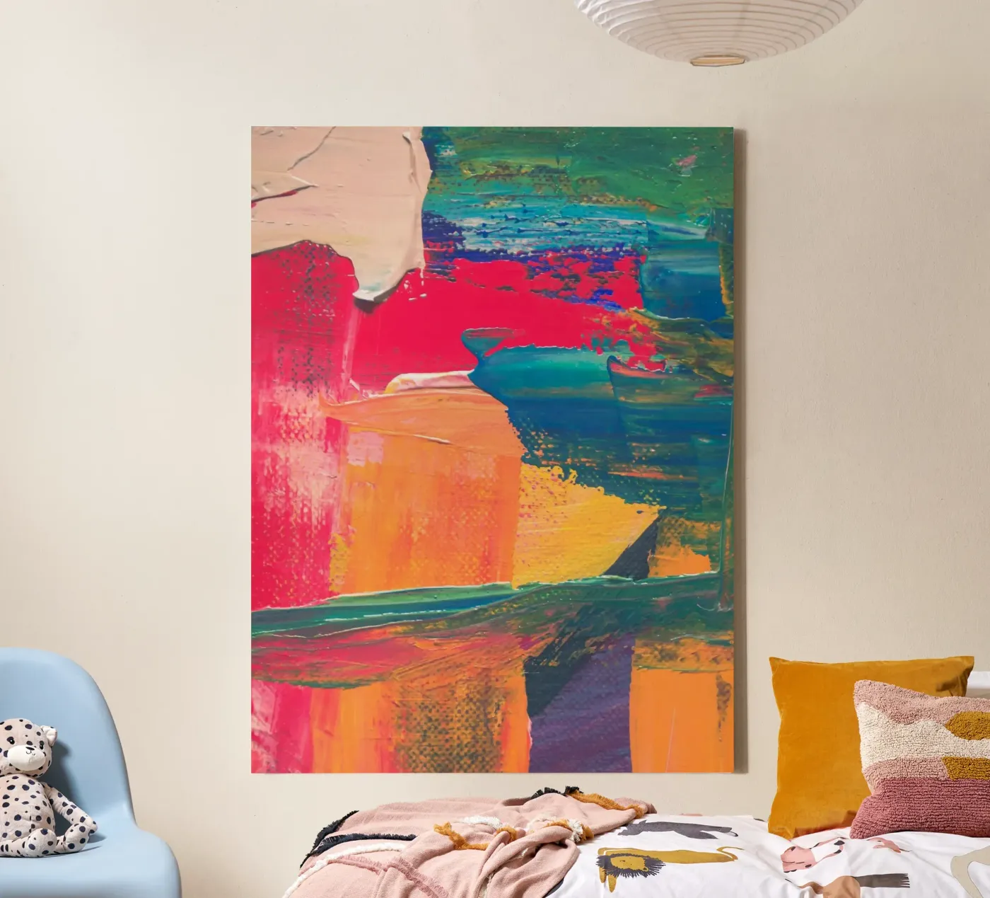 Energetic abstract composition canvas by LisaArtes