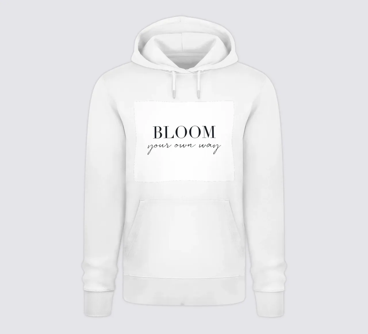 Bloom Your Way - Design tipografico minimalista felpa con cappuccio da Whole©
