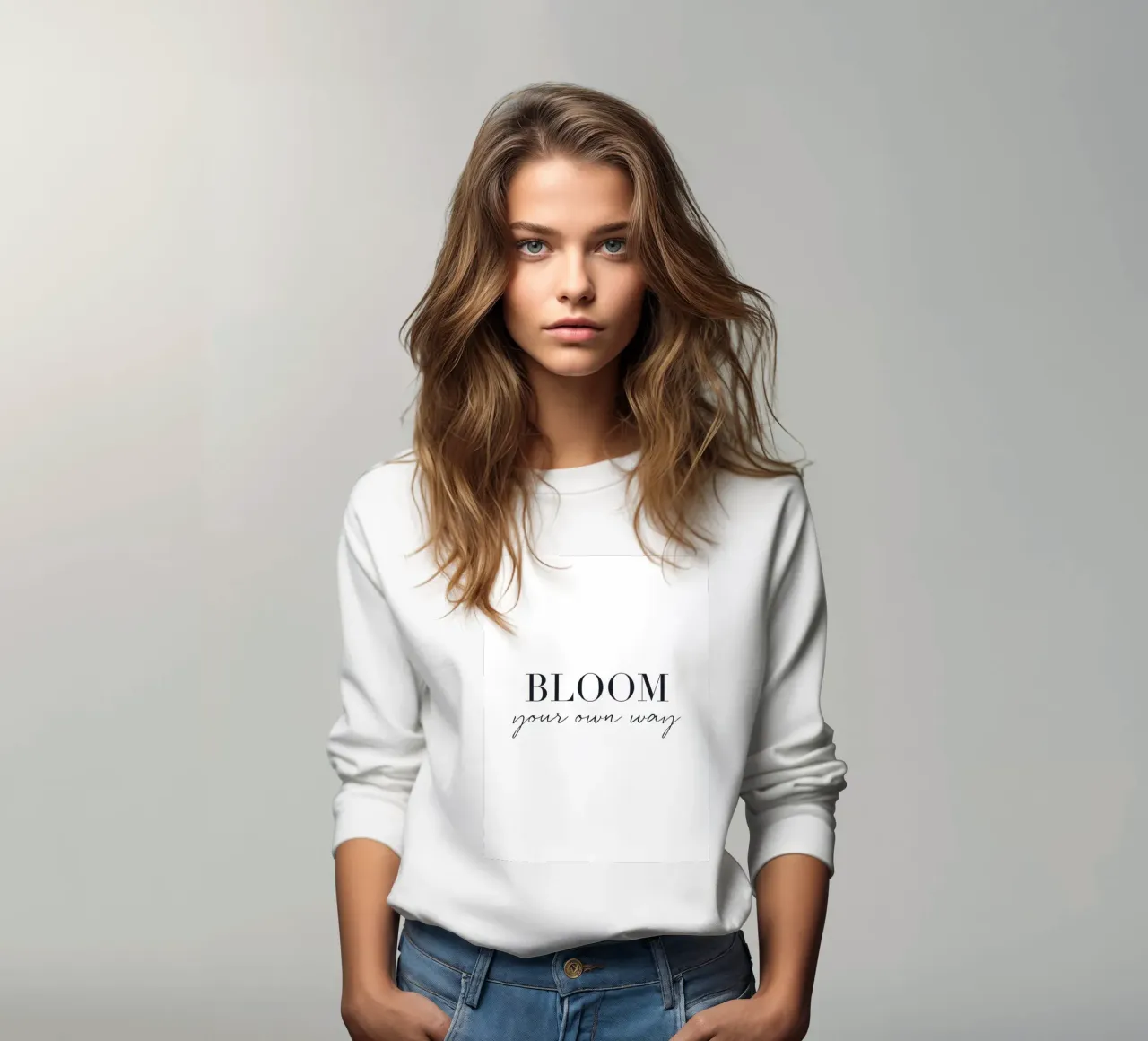 Bloom Your Way - Design tipografico minimalista felpa da Whole©