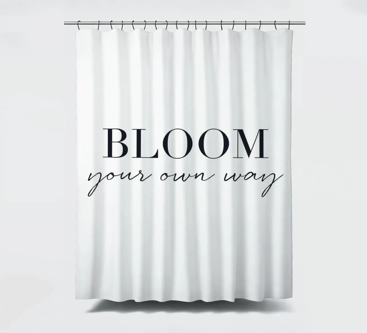 Bloom Your Way - Design tipografico minimalista tenda da doccia da Whole©