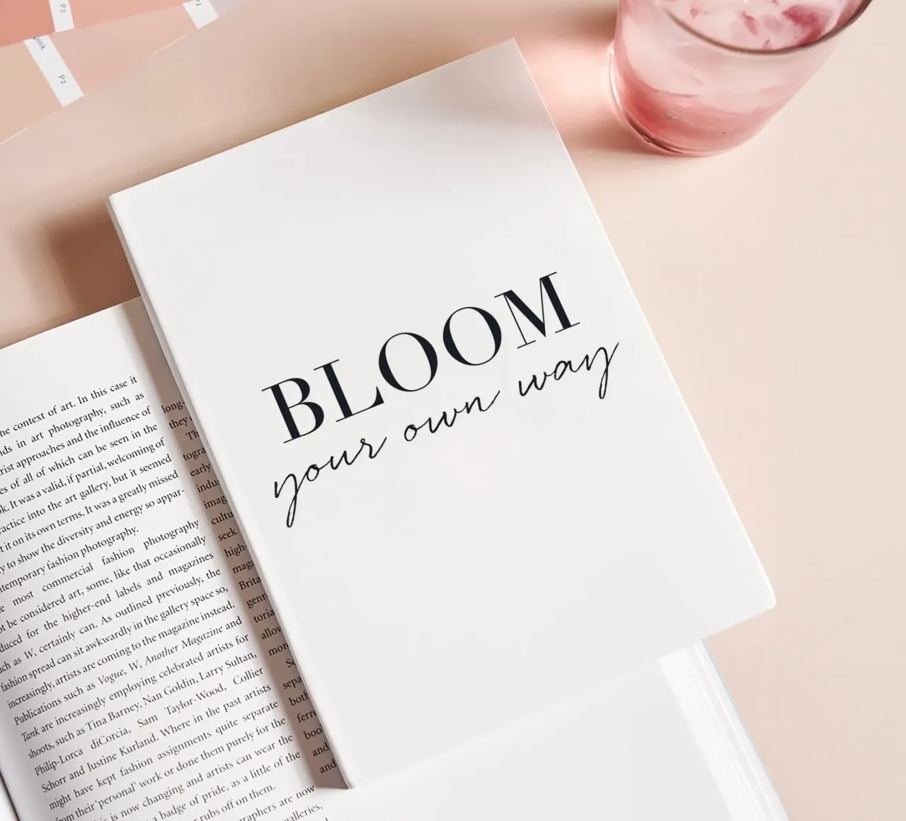 Bloom Your Way - Minimalist typography design notebook by Whole©