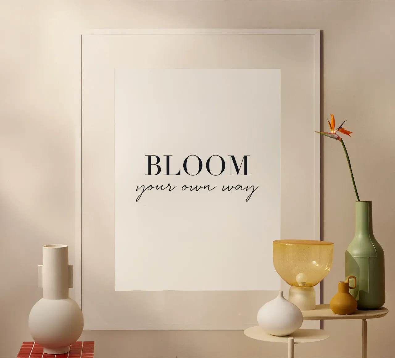 Bloom Your Way - Design tipografico minimalista carta hahnemühle da Whole©