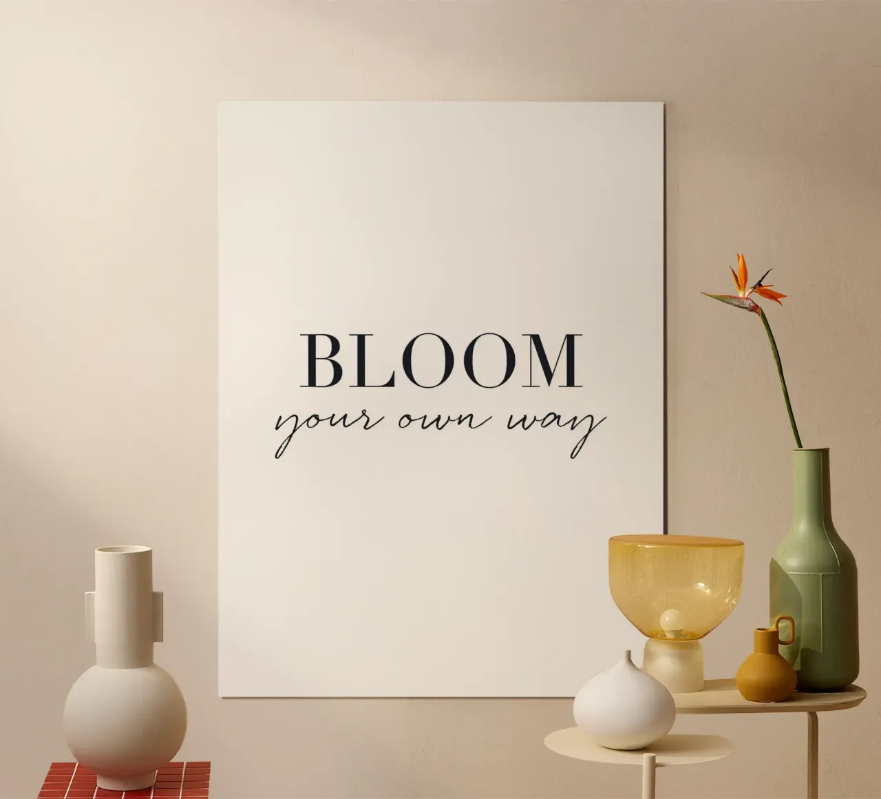 Bloom Your Way - Design tipografico minimalista carta hahnemühle da Whole©