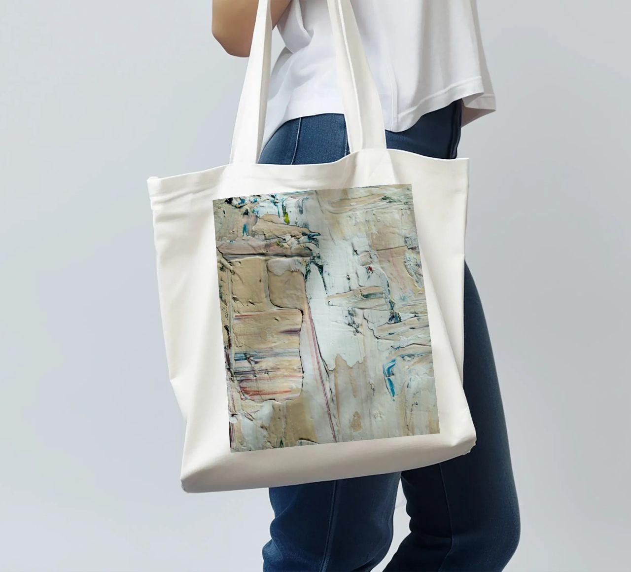 Abstract composition and sense of movement borsa in juta da LisaArtes