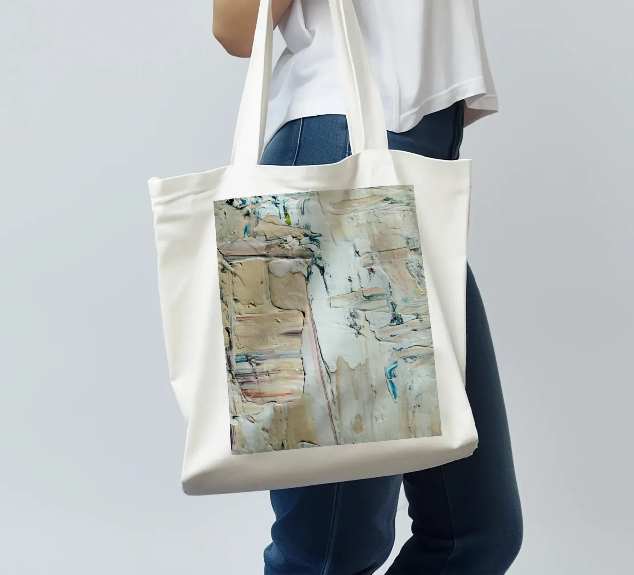 Abstract composition and sense of movement borsa in juta da LisaArtes