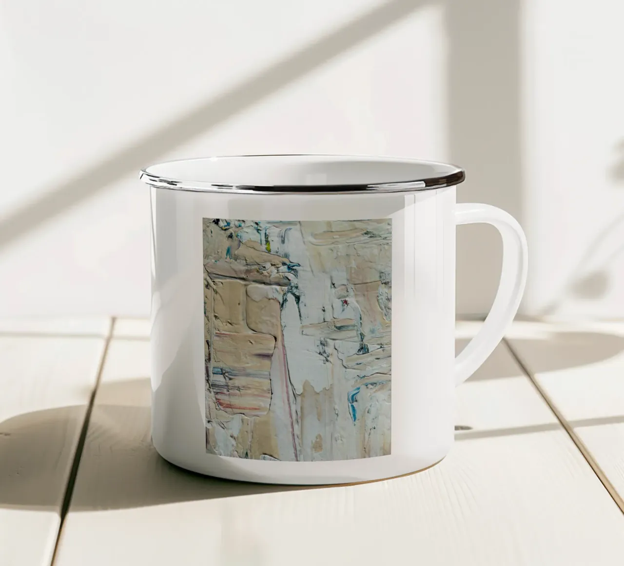Abstract composition and sense of movement mug en émail de LisaArtes