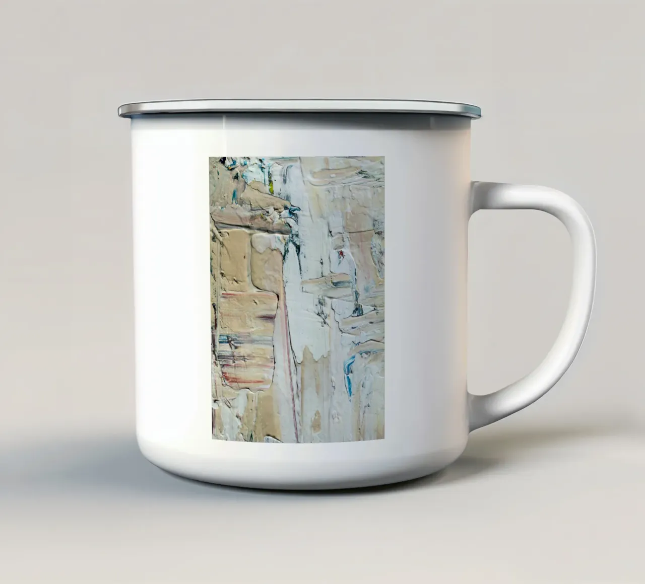 Abstract composition and sense of movement mug en émail de LisaArtes