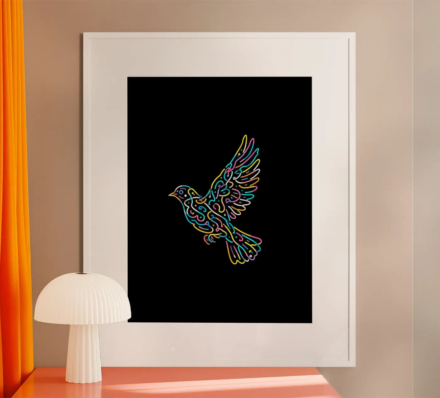 Rainbow Bird poster by Lucy Marshall