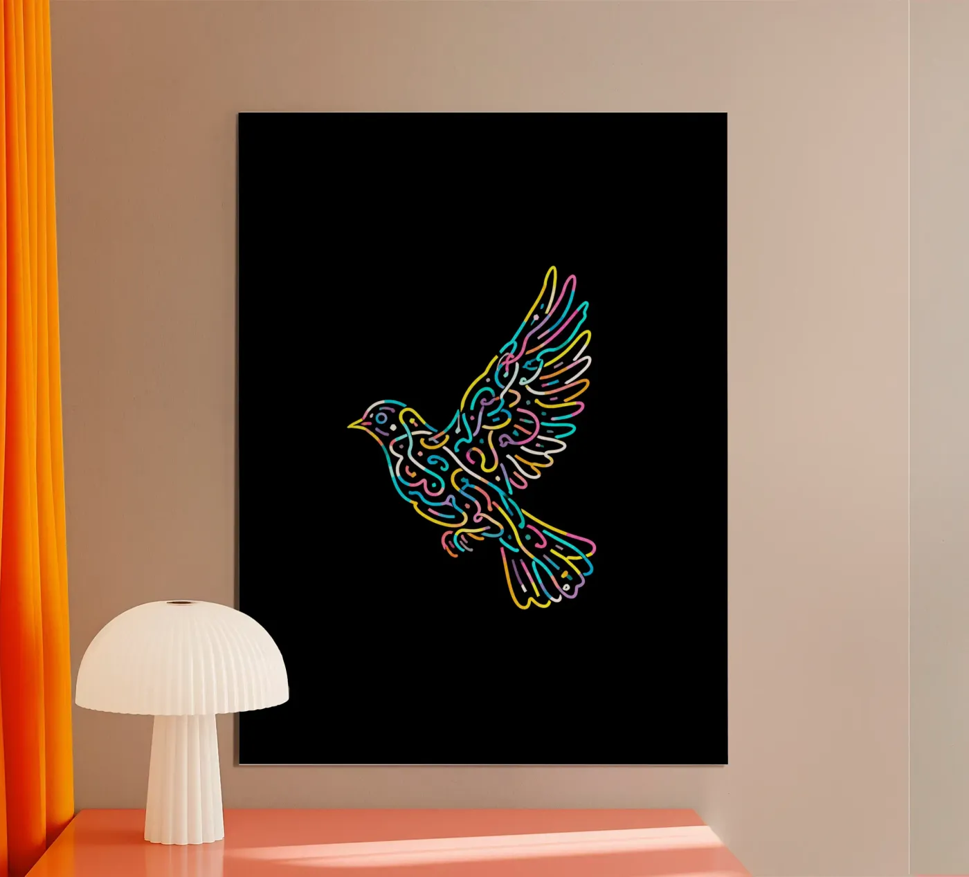 Rainbow Bird poster by Lucy Marshall