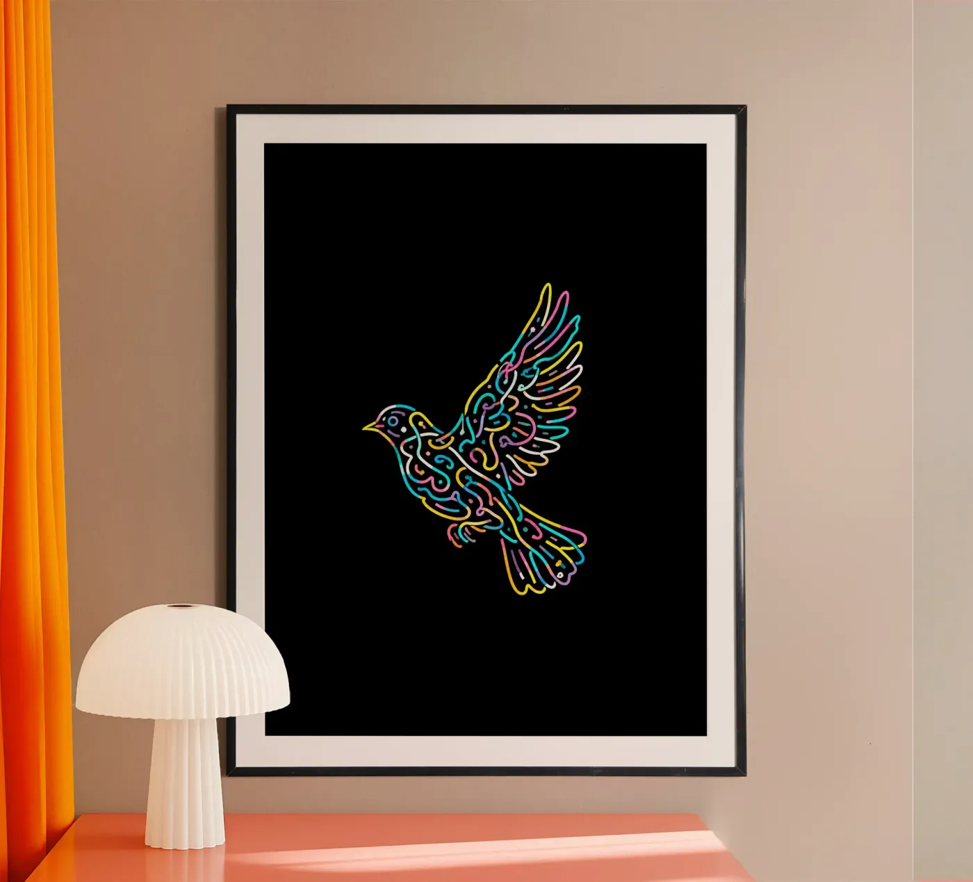 Rainbow Bird poster by Lucy Marshall