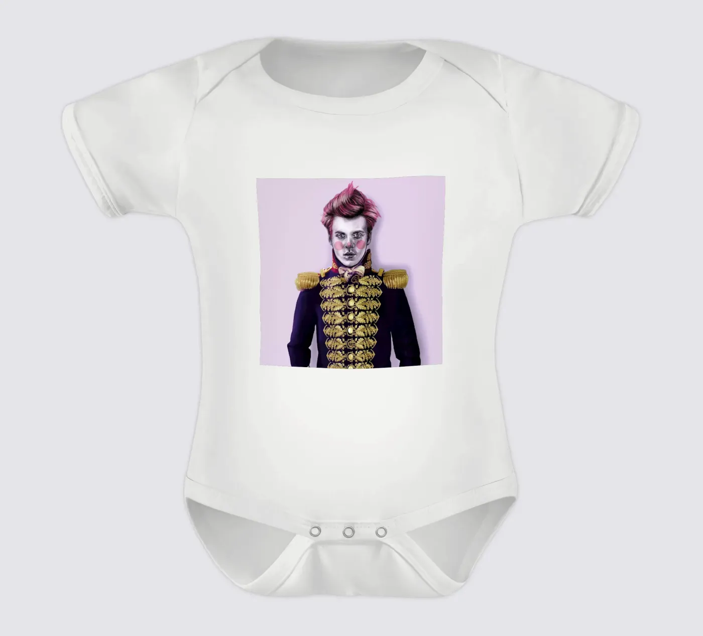 Cirque 1 short-sleeve baby romper by Agnes KR Patience