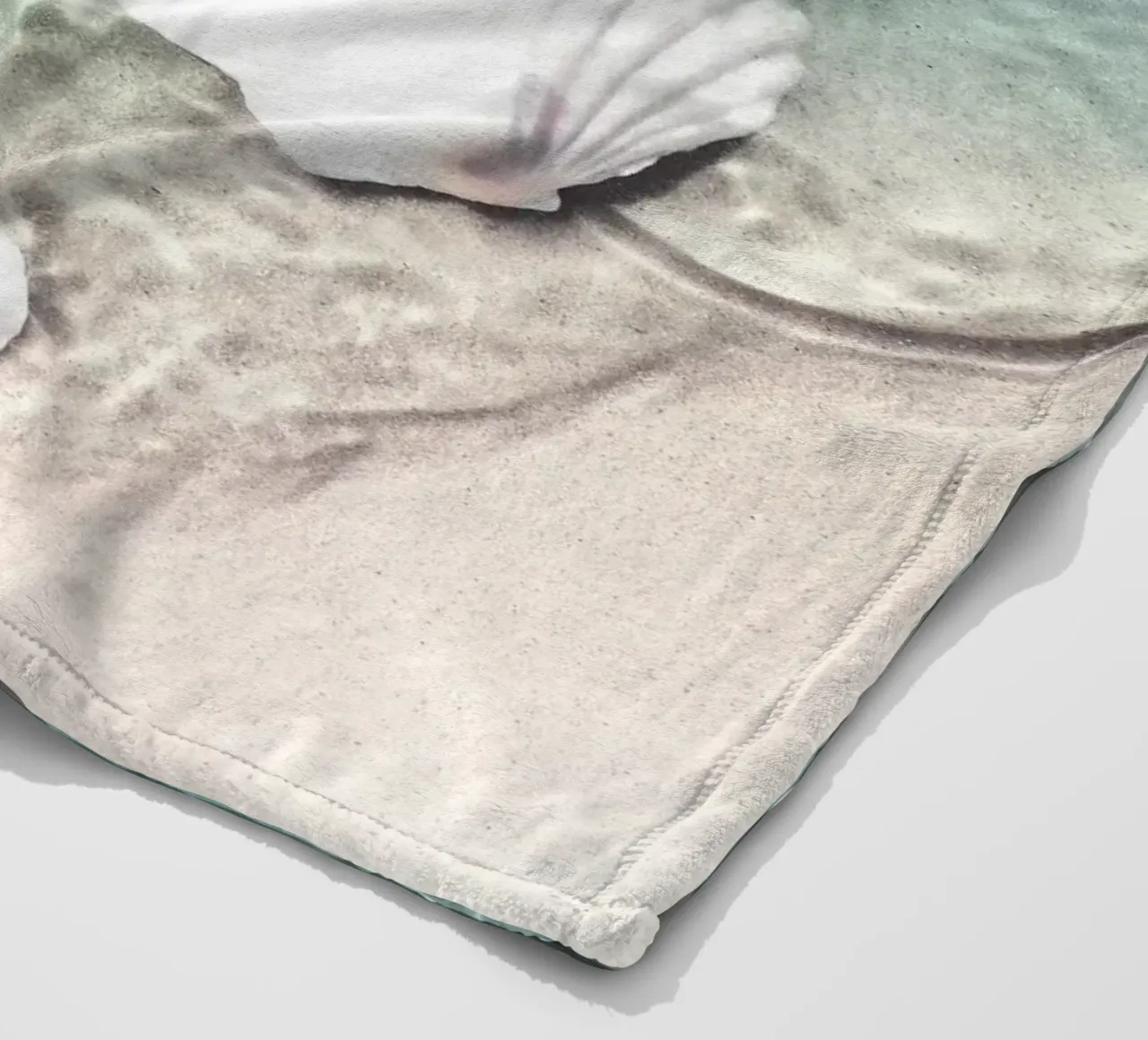 Conchiglie e stelle marine - design estivo marittimo coperta in pile da Whole©