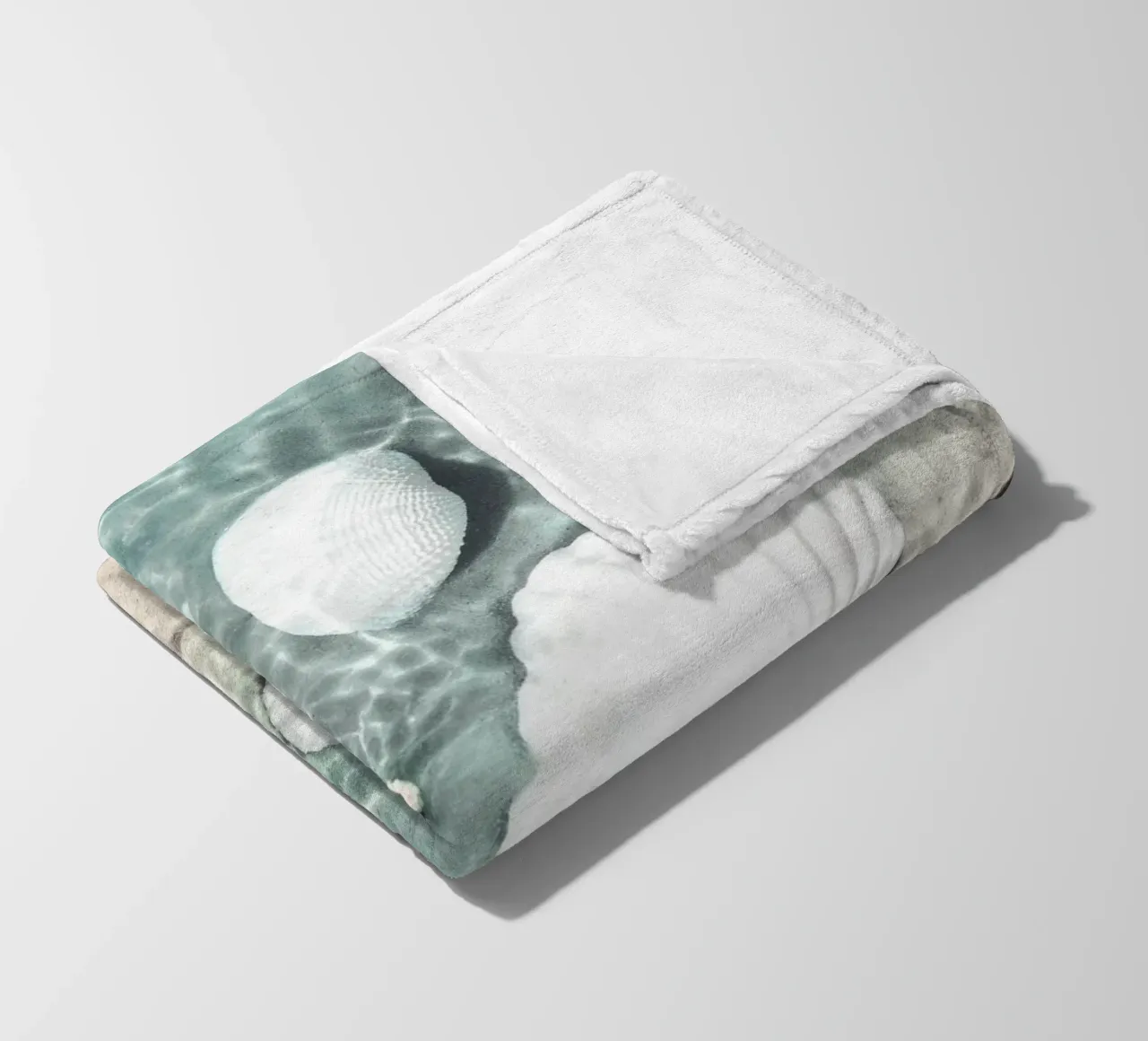 Conchiglie e stelle marine - design estivo marittimo coperta in pile da Whole©