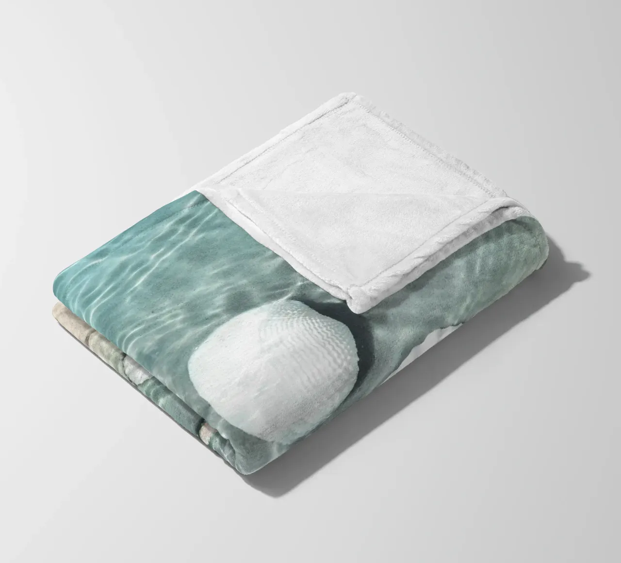 Conchiglie e stelle marine - design estivo marittimo coperta in pile da Whole©