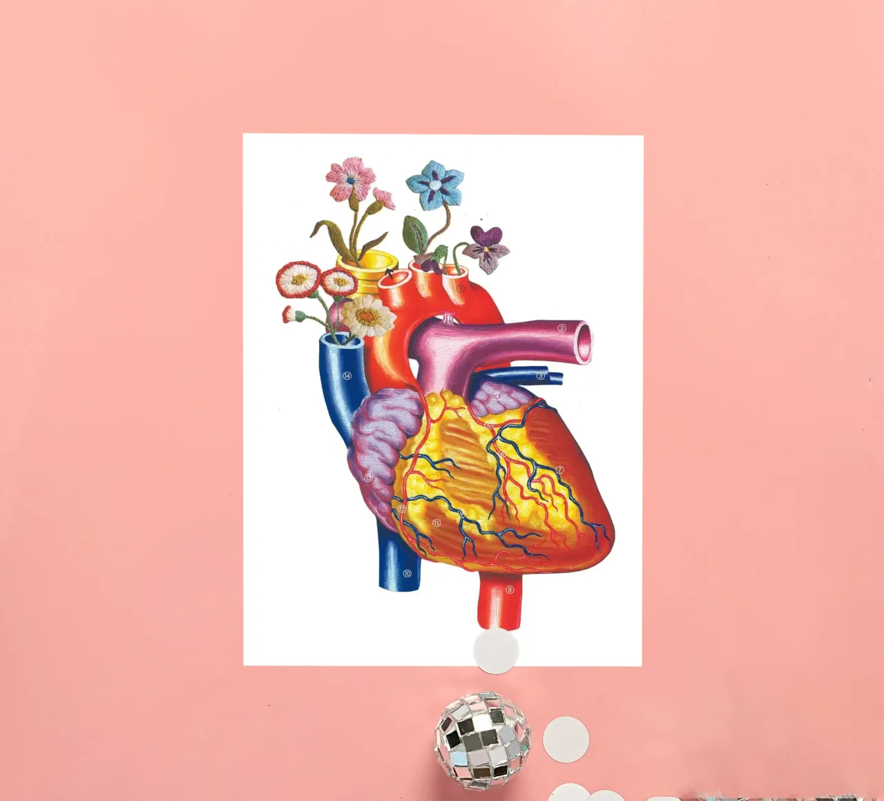 Heart flowers sticker by From Design With Love