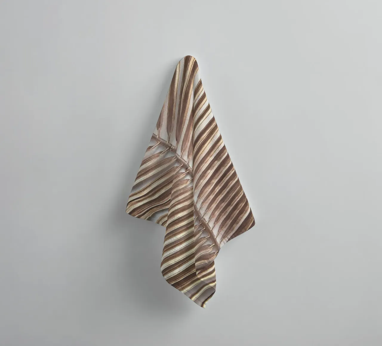 Golden palm leaf - Elegant natural design towel by Whole©