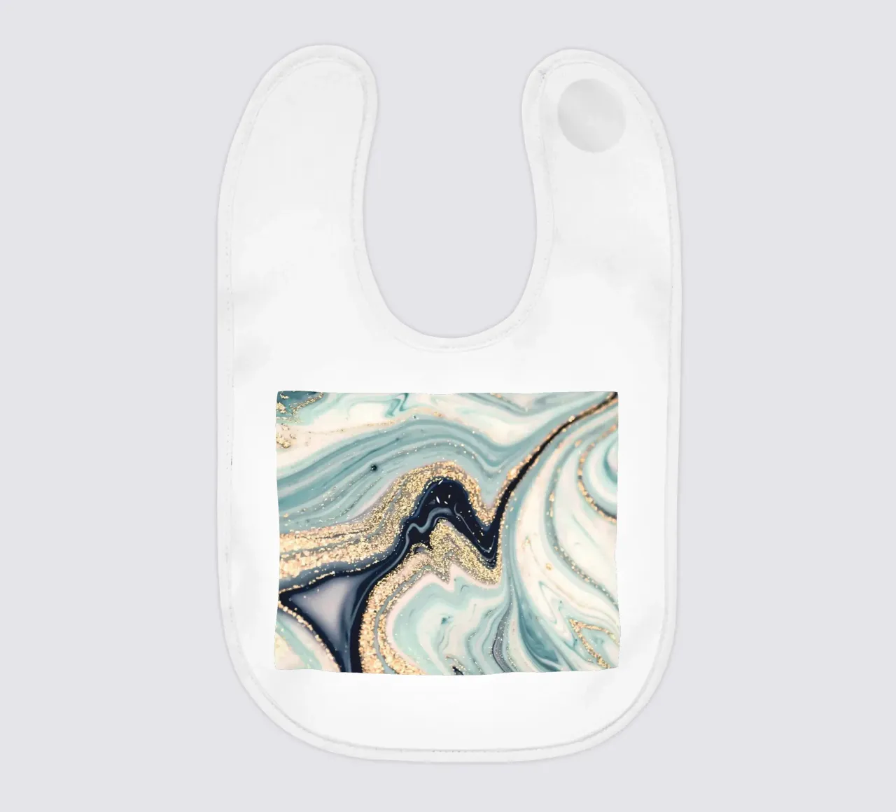 Marble gold - abstract art with elegance baby bib by Whole©