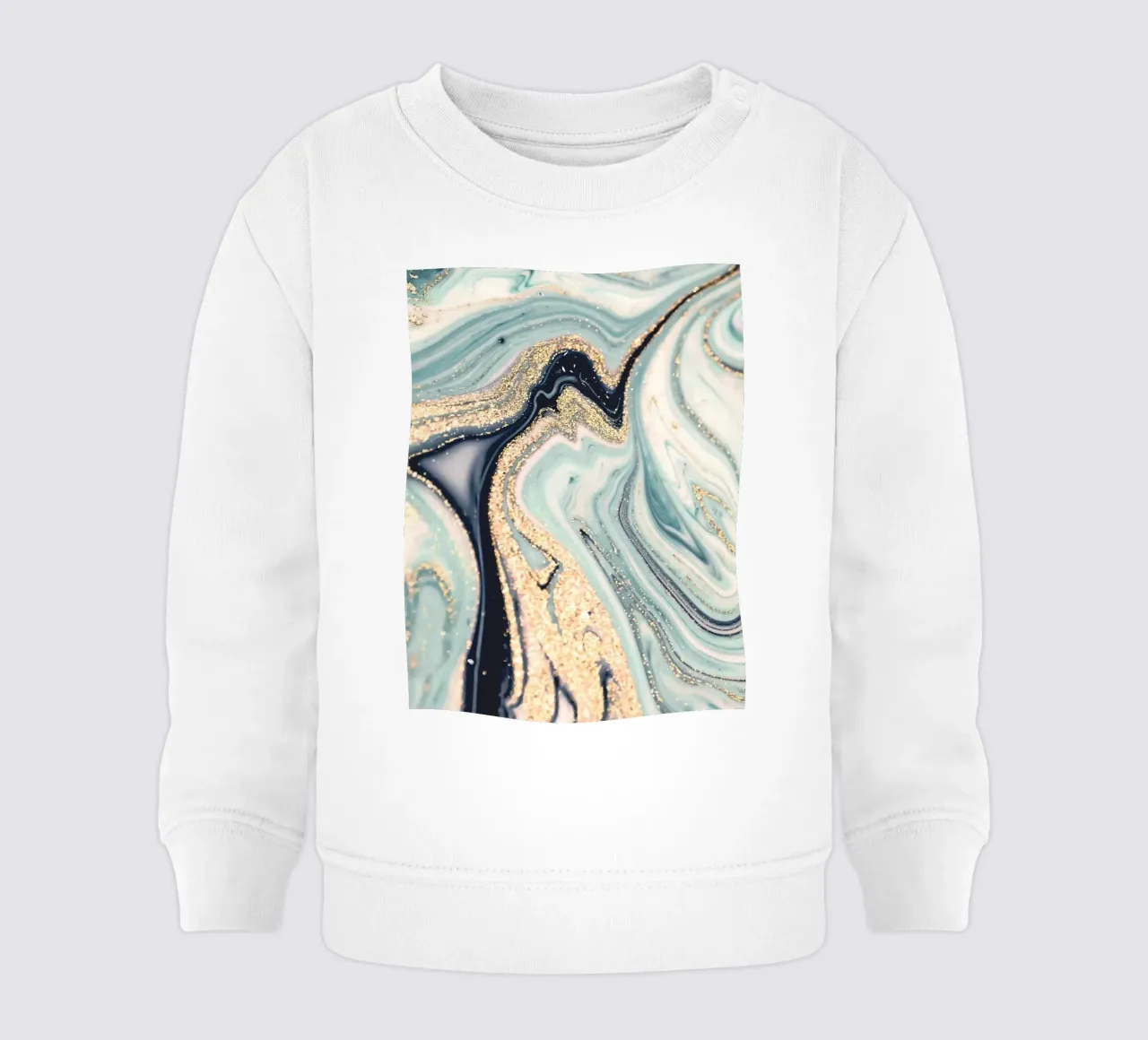 Marmo d'oro - arte astratta con eleganza felpa neonato da Whole©