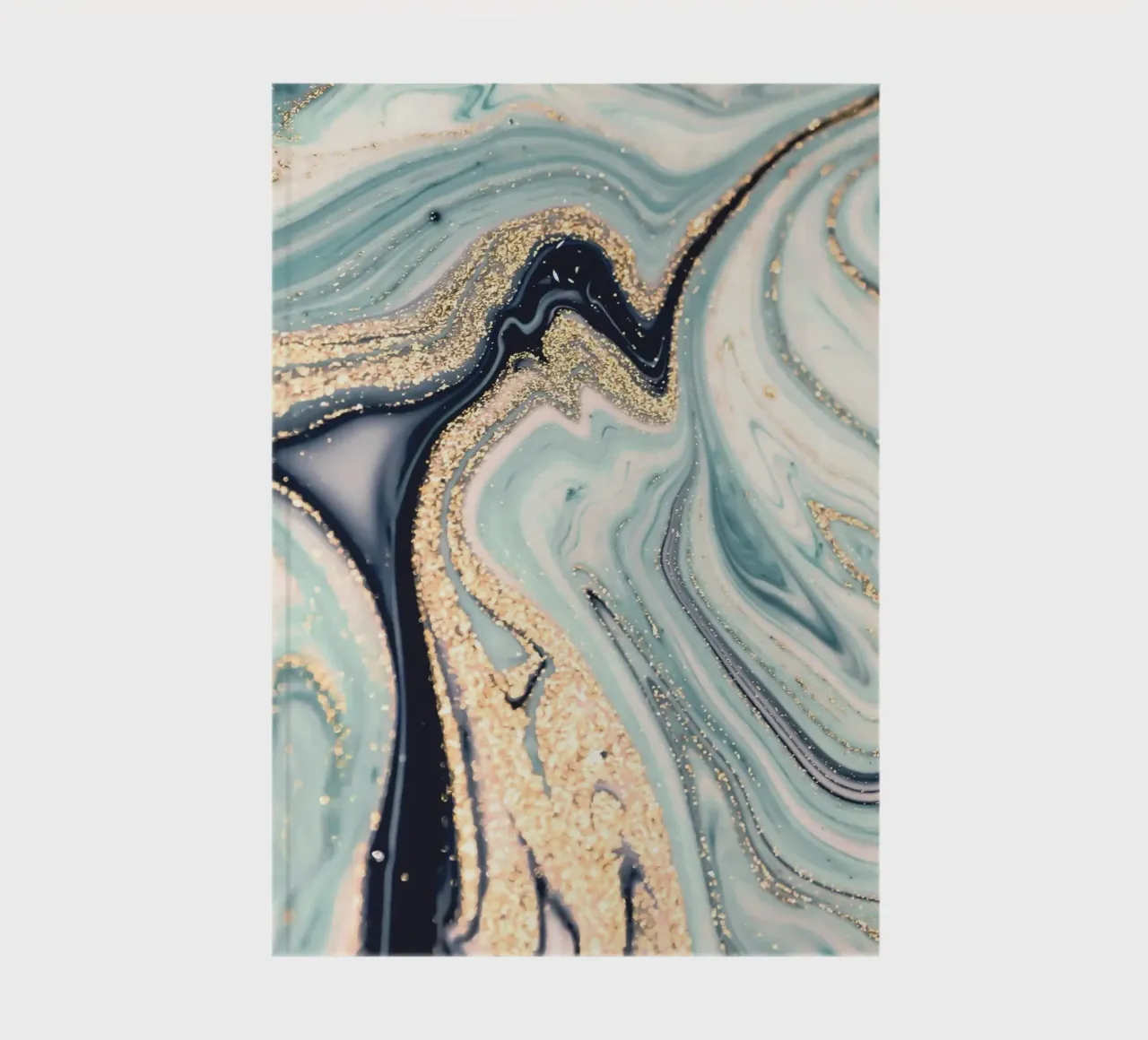 Marble gold - abstract art with elegance notebook by Whole©