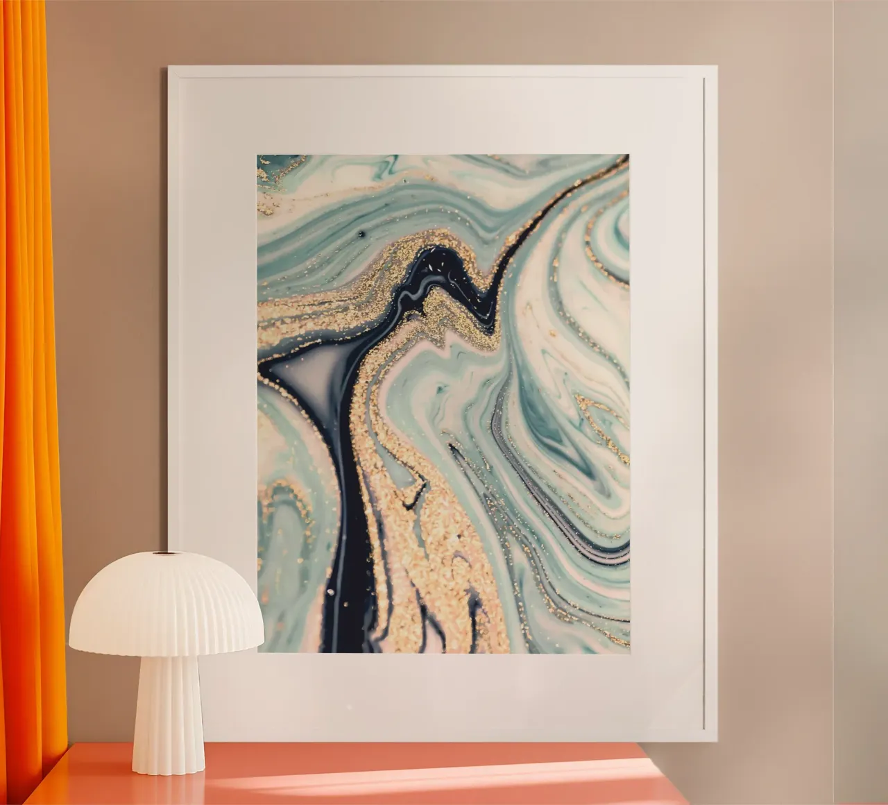 Marble gold - abstract art with elegance hahnemühle by Whole©