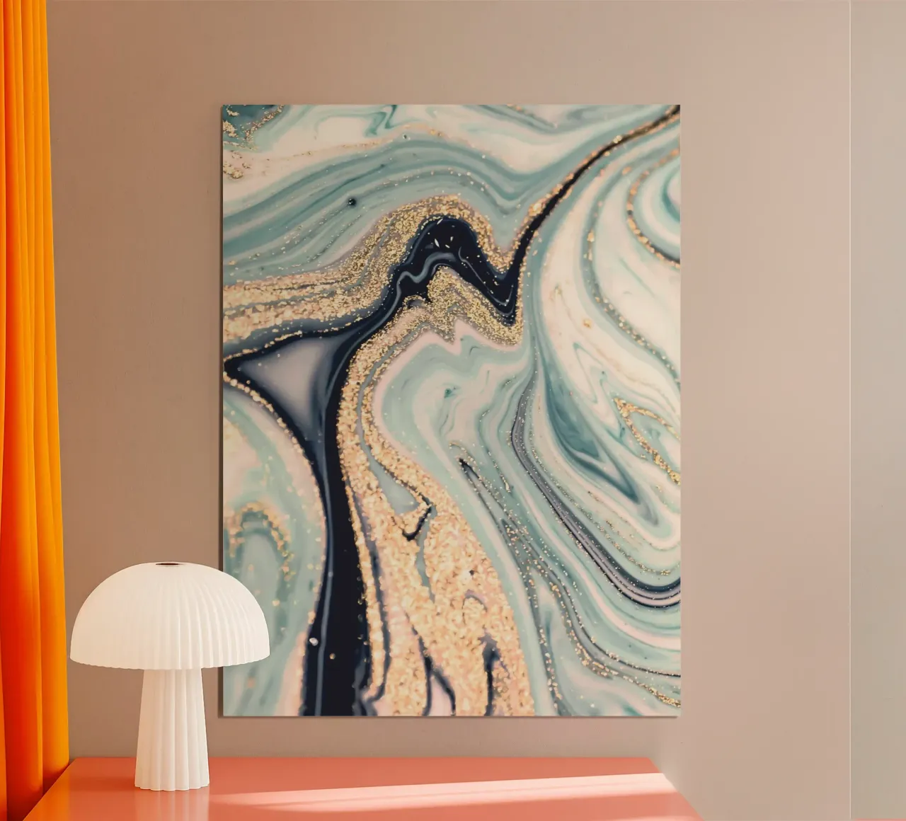 Marble gold - abstract art with elegance hahnemühle by Whole©