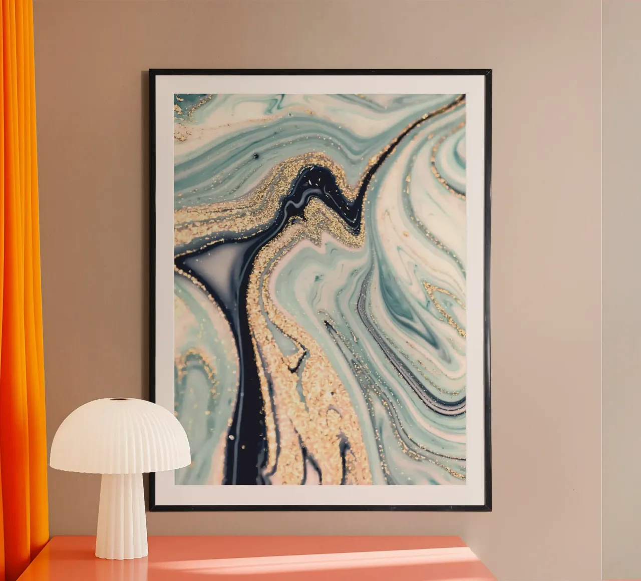 Marble gold - abstract art with elegance hahnemühle by Whole©