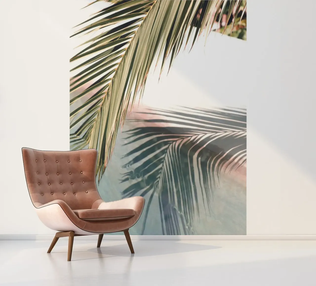Palm shade play - Tropical elegance photo wallpaper by Whole©
