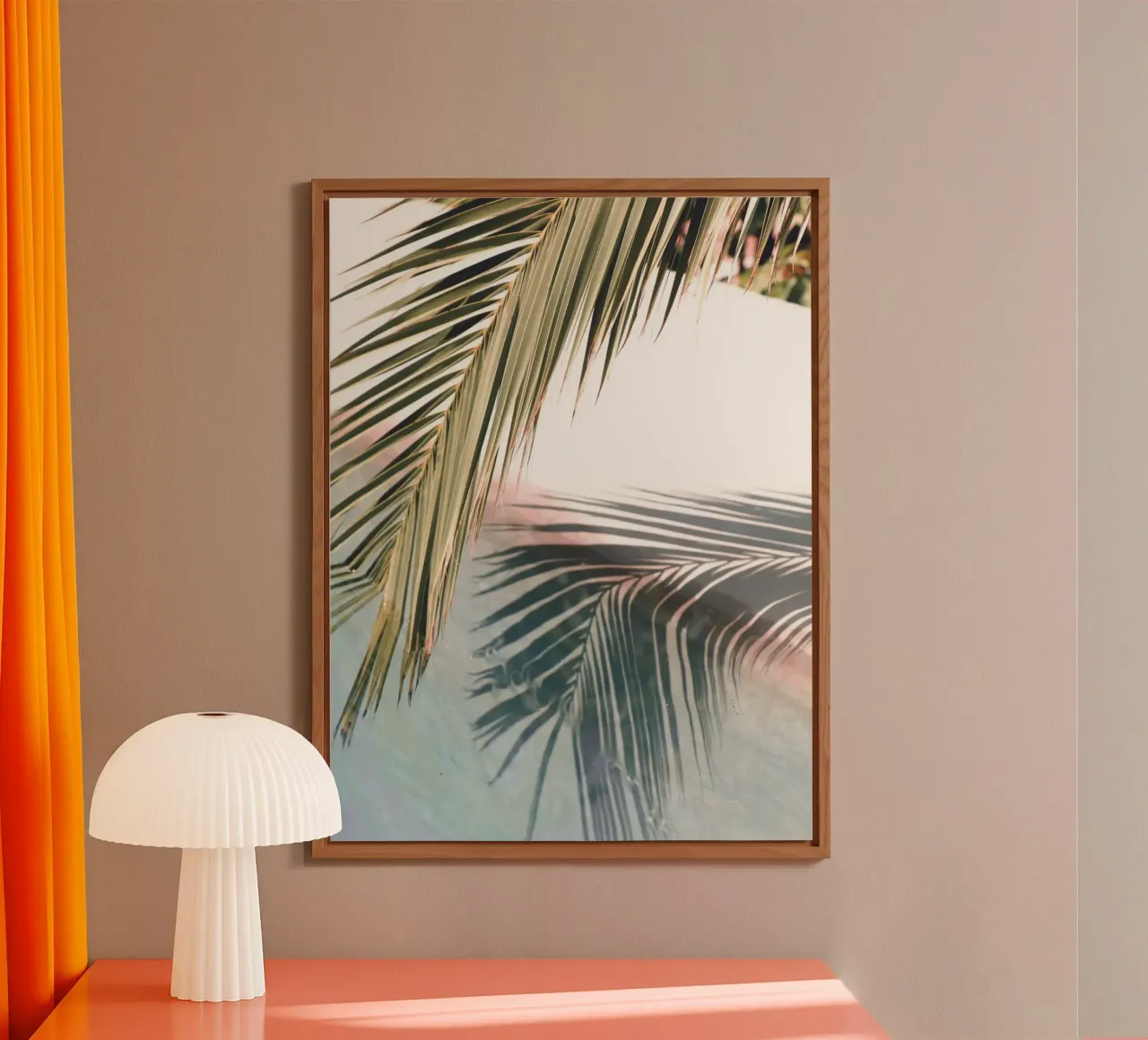 Palmenschattenspiel – Tropische Eleganz Forex-Platte von Whole©