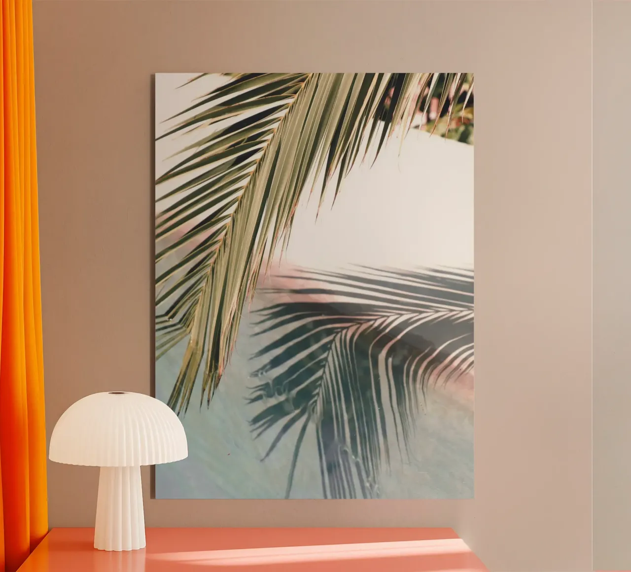 Palmenschattenspiel – Tropische Eleganz Forex-Platte von Whole©