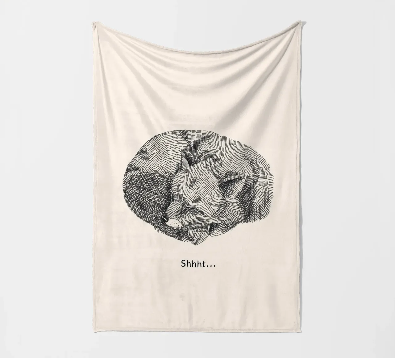 Shhht! Schlafender Fuchs coperta in pile da Ohkimiko