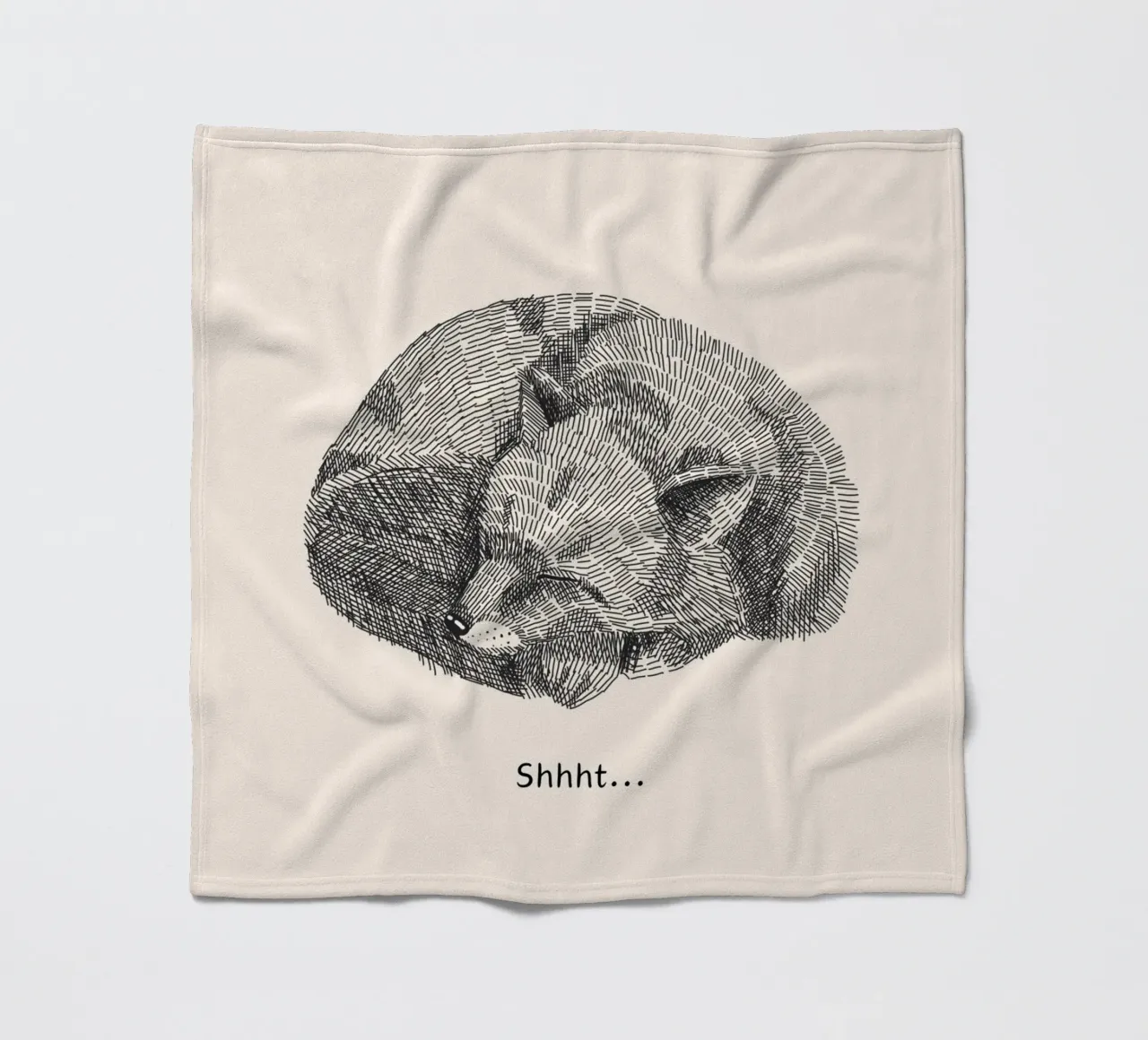 Shhht! Schlafender Fuchs coperta in pile da Ohkimiko