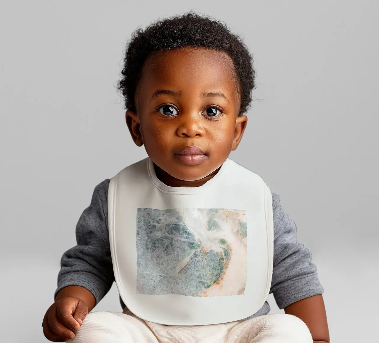 Morbida texture di marmo - motivo naturale bavaglino da Whole©