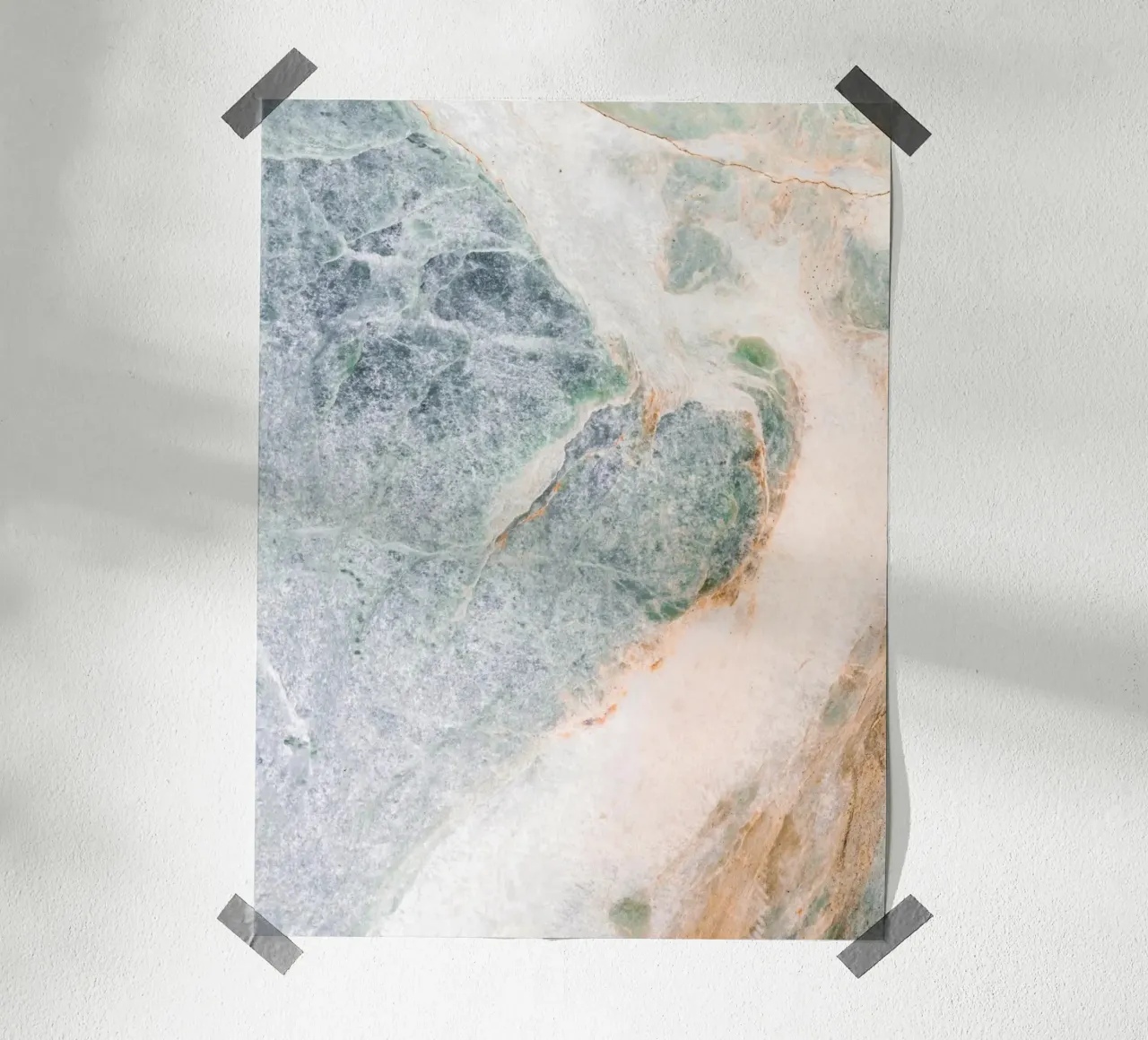 Zachte marmeren textuur - natuurlijk patroon poster van Whole©