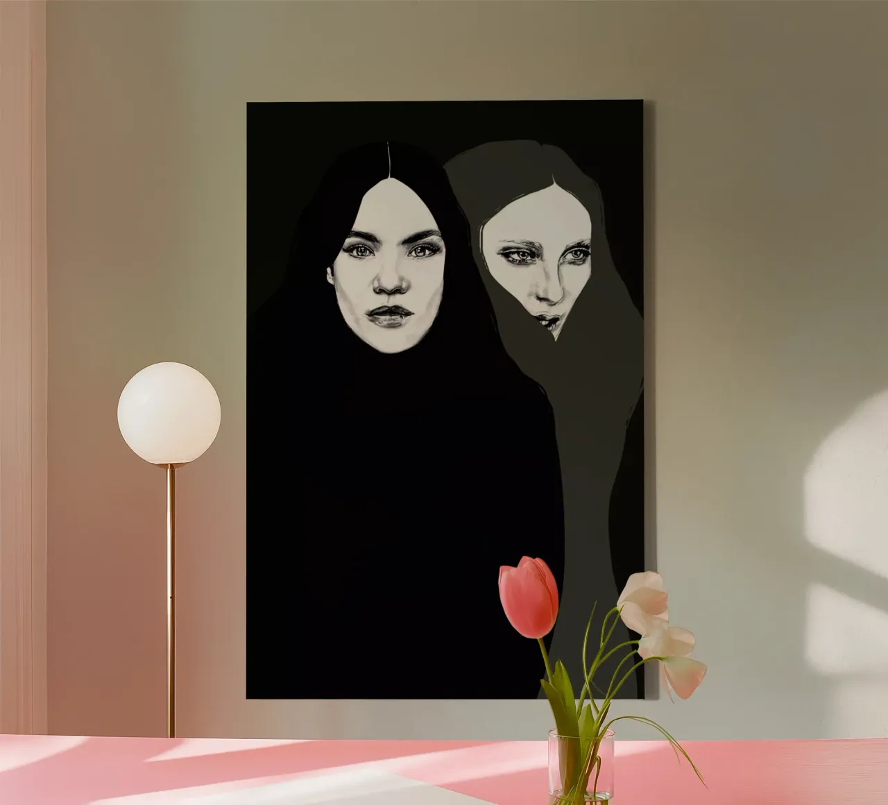 Friends canvas by Agnes KR Patience