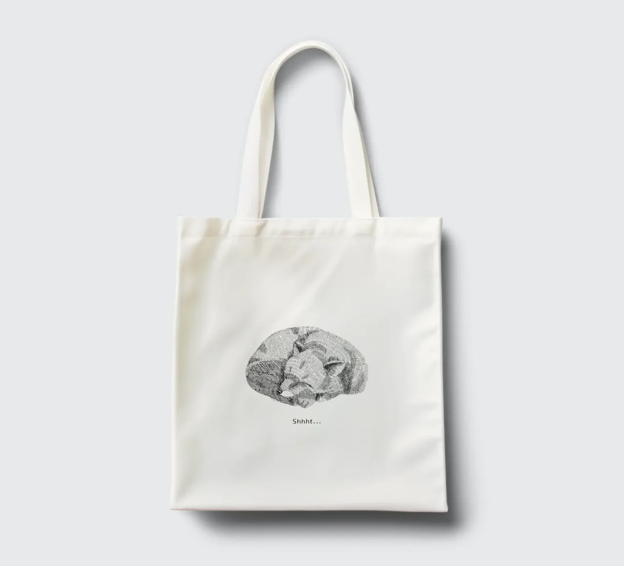 Schlafender Fuchs - Shhht! borsa in juta da Ohkimiko