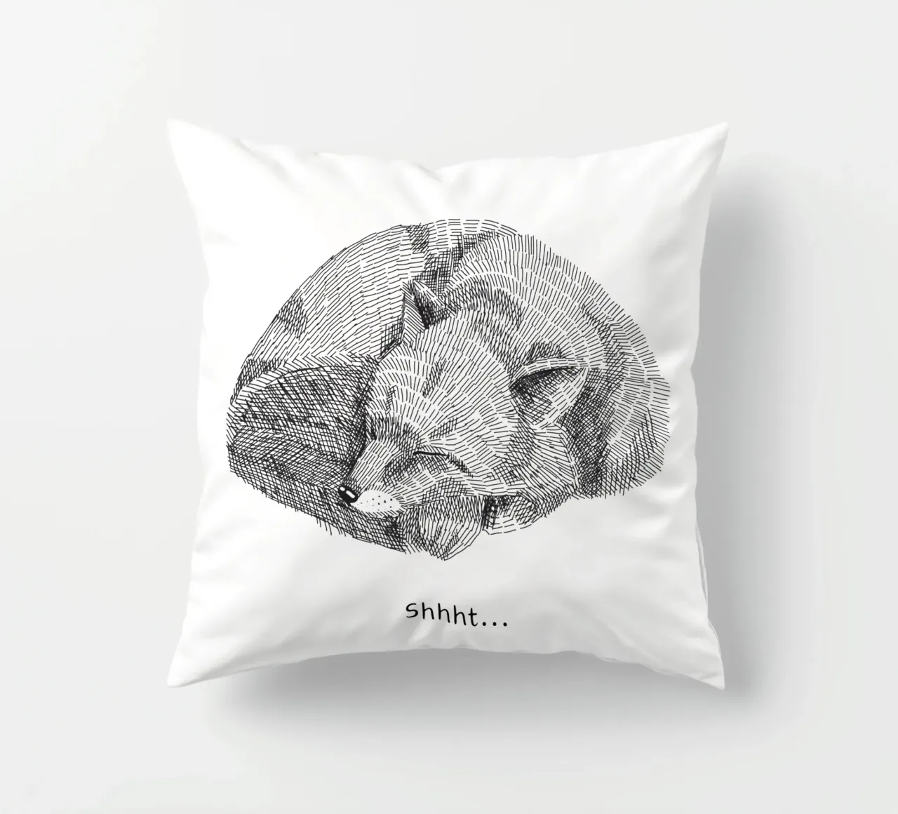 Schlafender Fuchs - Shhht! cuscino da Ohkimiko