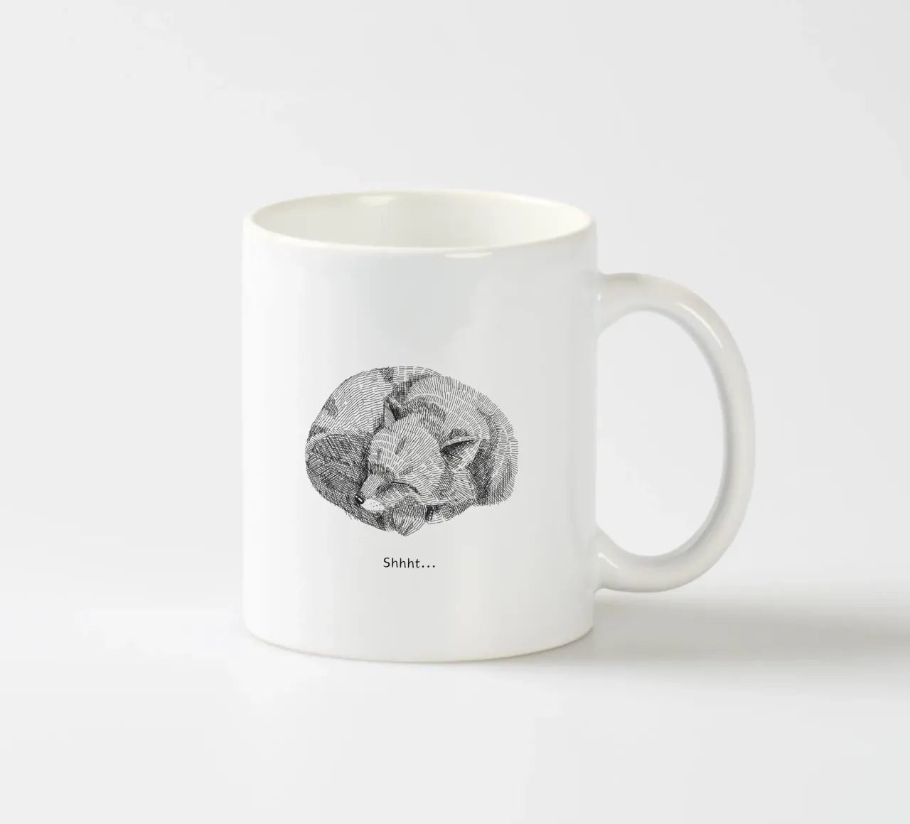 Schlafender Fuchs - Shhht! tazza in ceramica da Ohkimiko