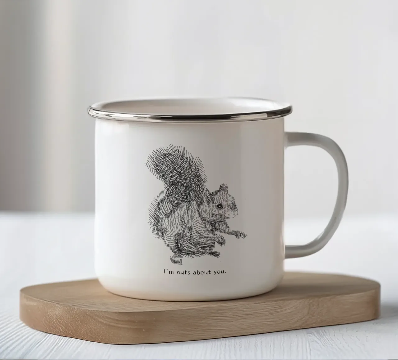 I´m nuts about you tazza in smalto da Ohkimiko