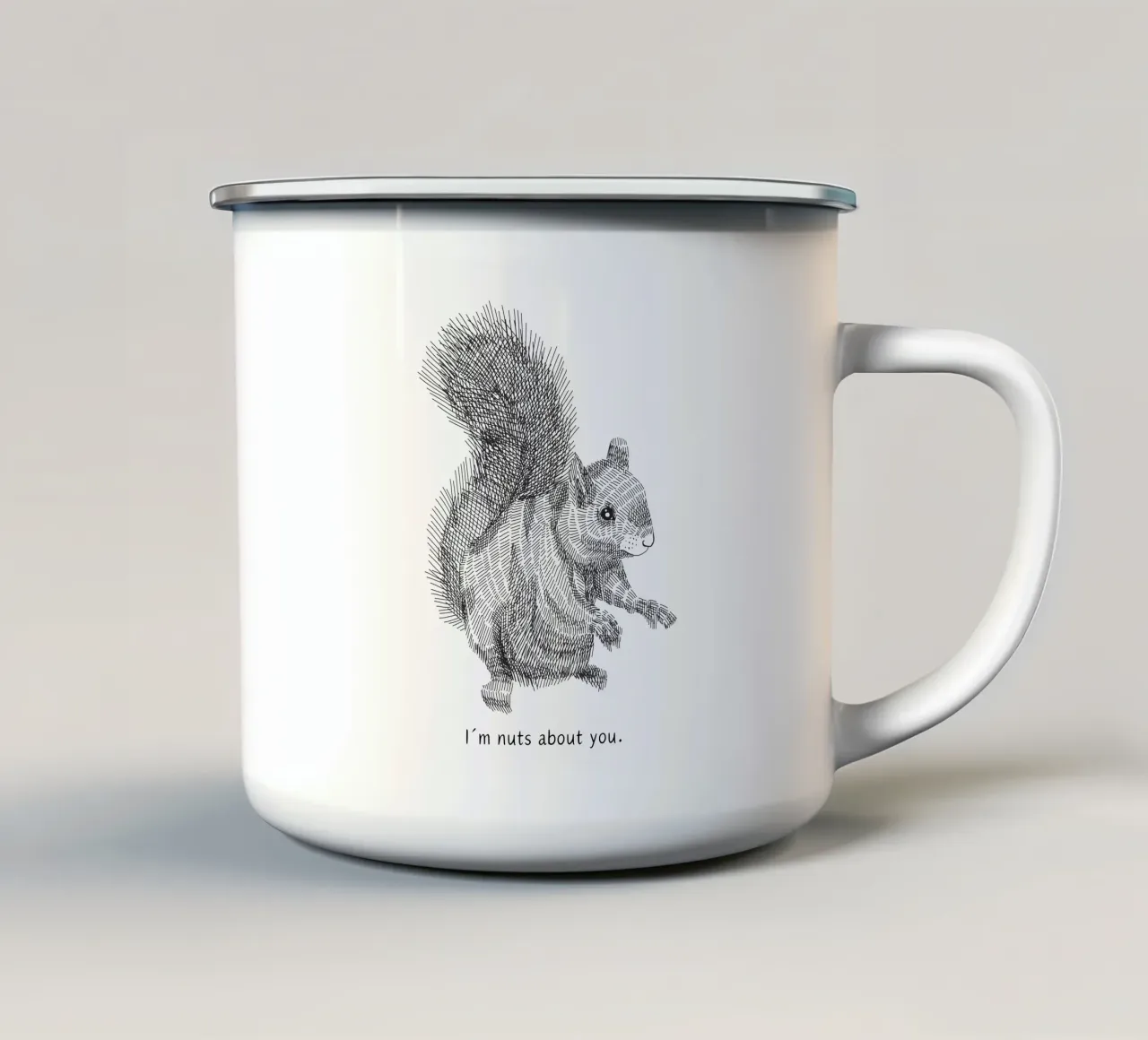 I´m nuts about you tazza in smalto da Ohkimiko