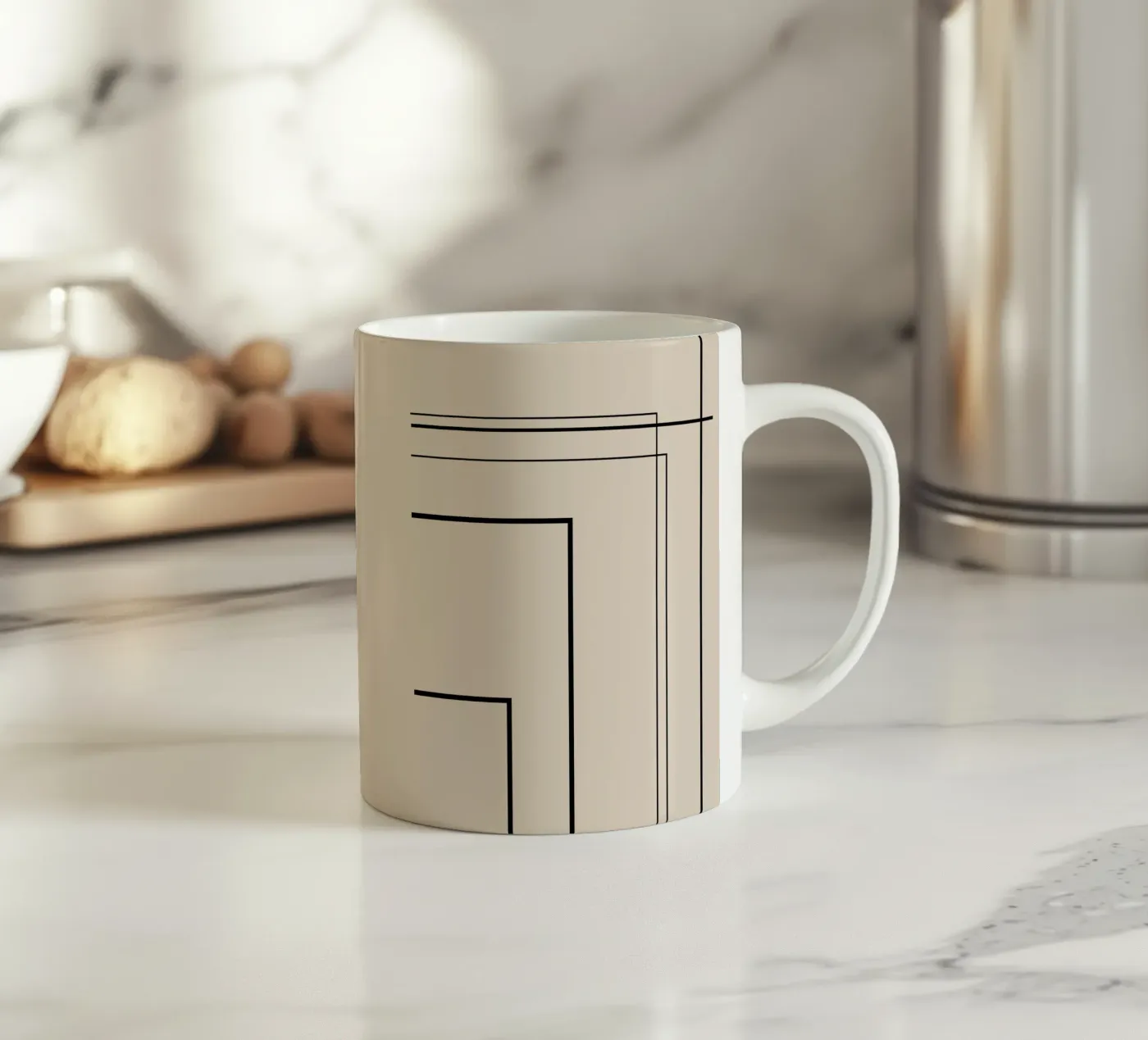 Lines Keramik Tasse von Art by VSL