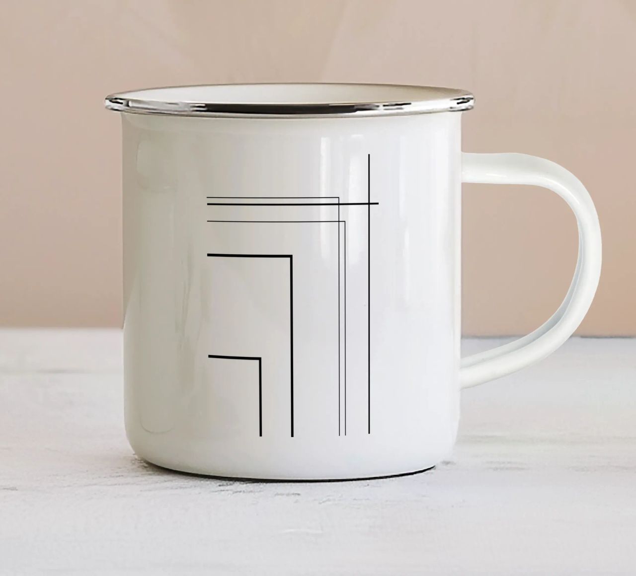 Lines tazza in smalto da Art by VSL
